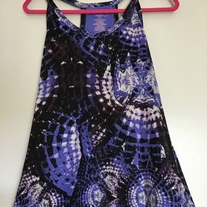 Womens (L) Danskin Yoga Tank Multi Colors Purples/Black